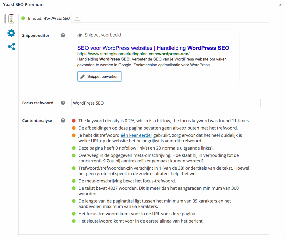 SEO content optimaliseren met Yoast SEO voor WordPress